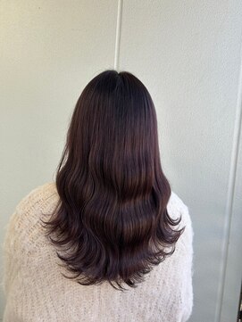 ガリカ シーム(Gallica/SEAM) 【桑原雪音】大人フェミニンロング/艶髪暗髪ピンクブラウン