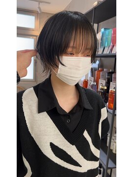 サンド 鹿児島中央(sand) 黒髪/グレーベージュ/レイヤーロング/前髪パーマ[鹿児島駅]