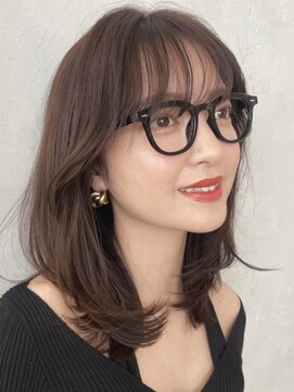 ノイ(noi) 顔周りレイヤーカットくびれヘアミルクティーベージュカラー