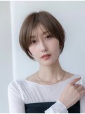 20代30代大人かわいい前髪/レイヤーカット/こっくりカラー/小顔