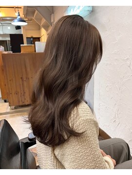 エル バイ ホーム(L by HOME) 透け感ベージュ　くすみカラー　レイヤーカット　顔まわりカット