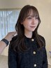 眉毛カラー付き★垢抜け間違いなし◎韓国人風カット+カラー+ケア ￥21900～