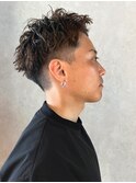 アップバング 刈り上げ スパイキーショート アッシュ 爽やか