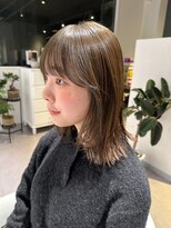 アム(amu)&nbsp;くびれボブ/結べるボブ/ベルボブ/ボブレイヤー/オリーブベージュ