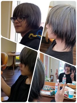 クリア 美容室 シルバーアッシュ☆ツートンカラー