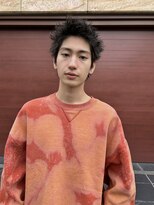 ヒュージ 表参道(huge)&nbsp;スパイキーショートパーマ/アップバング/刈り上げなし/眉毛