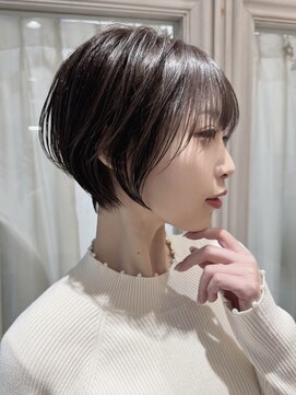 ハピネス クローバー 八木店(Happiness CLOVER) 大人ショートボブ丸みショートカットマッシュショート 前髪あり