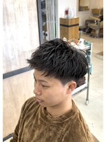 エッジ(EDGE)&nbsp;大分メンズアップバングショートレイヤー刈り上げ束感スタイル