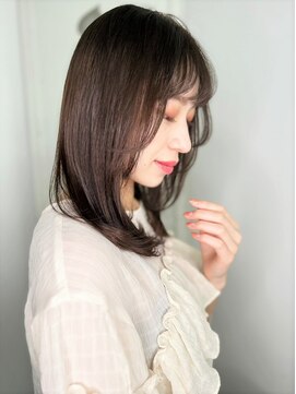 モッズヘア 越谷(mod's hair) 姫カットレイヤー黒髪小顔エアストレートp1越谷20代30代40代