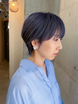 ラニヘアサロン(lani hair salon) 色落ち可愛いブルーラベンダー/韓国風ショート/ショートヘア
