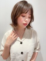 マイラ 銀座(myla) 美髪マッシュハイライトカラーアプリコットオレンジくびれヘア
