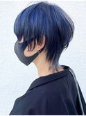 ウルフカット　中性ウルフ　ブルーカラー　髪質改善　熊本