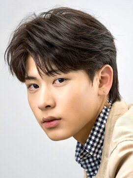 オーシャントーキョーオーバー 渋谷(OCEAN TOKYO OVER) ツーブロックナチュラルダウンパーマシースルーマッシュ