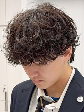 フィフス 渋谷(fifth) 渋谷大人ルーズパーマメンズカットマッシュシャドウパーマ波巻き