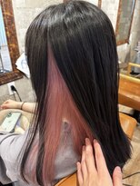 ヘアサロン アプリ(hair salon APPLI)&nbsp;お洒落なインナーカラー♪サクラピンク♪