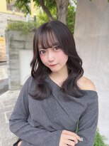 カシュカシュ アネックス(cache cache annex)&nbsp;暗めラベンダーカラーアイドル前髪顔周りおくれ毛