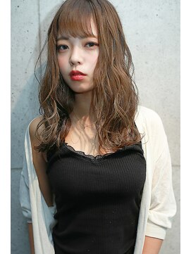 ラフィスヘアーリット 茨木2号店(La fith hair lit) 【La fith】 ほつれウェーブ×セミロングスタイル