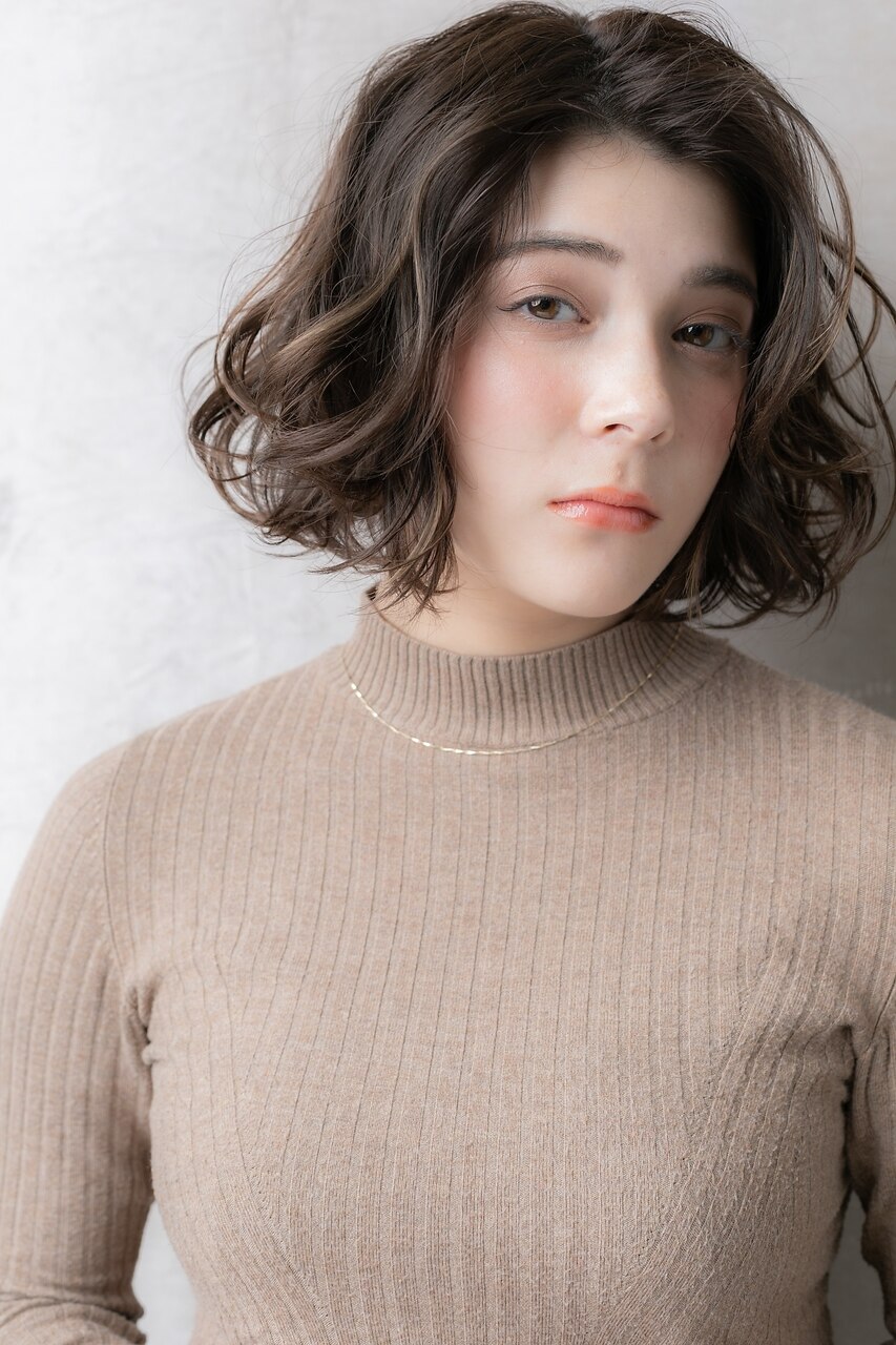 ふんわりカール黒髪ガーリーかきあげボブY北浦和20代30代40代 ふんわりカール黒髪ガーリーかきあげボブY北浦和20代30代40代