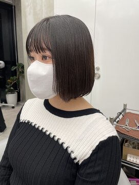 ロンドルーチェ 心斎橋(Lond luce) ダークアッシュ/ミディアムレイヤーカット［髪質改善/縮毛矯正］