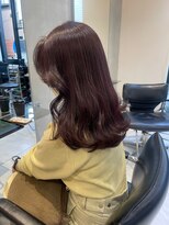 大人ゆるふわラベンダーグレーブリーチなしダブルカラー
