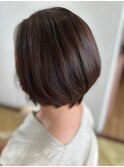 艶髪丸みショート/ダークブラウン[ビフォーアフター]