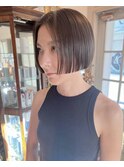 ミニボブ ハンサムショート 切りっぱなしボブ