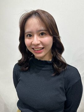 アミー 駒澤(Ammy komazawa) 前髪なしコテ巻き風韓国風パーマ