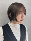 【中西里美】ショートボブ×ナチュラルアンブレラ