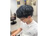 メンズ カット+パーマ+クイックトリートメント