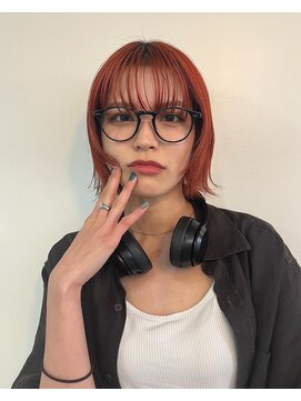 ナループロア ルームー(Nalu pu loa ROOMOO) オレンジカラー/オレンジブラウン/ウルフカット