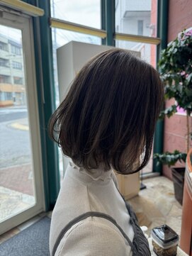 エイムコーゾー美容室(AiM KOZO) ふんわりボブ×シルバーカラー/Ju