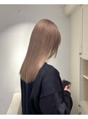 12324髪質改善金髪ホワイトブロンドマロンベージュストレート