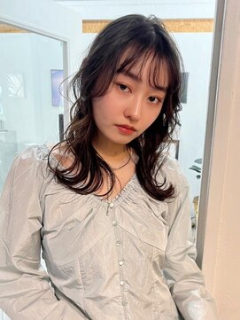 ハニーシブヤ(HONEY shibuya) ワイドバングイメチェンレイヤーパーマグレージュ小顔美髪3