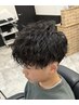 カット+ツイストスパイラルパーマ+顔剃り