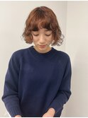 【村松美穂】ボブパーマ×オレンジブラウン