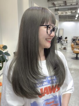 ソピ 名古屋名駅(sopi by invitation) オン眉ぱっつん前髪  レイヤーカット ロングレイヤー ワンカール