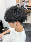 波巻きスパイラルパーマメンズマッシュパーマツイストパーマ