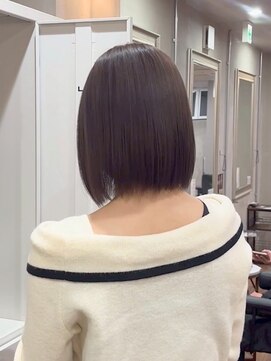 ボブカット/ダークブラウン/艶髪