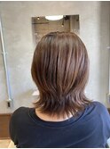 透明感を味方に、大人ミディアムハイライト/白髪ぼかし/白髪染め