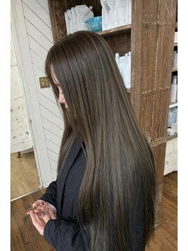 ユイマァル 倉敷店(YUIMARL) ハイライト20代30代40代ツヤ髪髪質改善オリーブベージュカラー