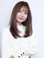 サロン ハナノ(Salon Hanano)&nbsp;大人ミディアムレイヤーカット10代20代30代オリーブベージュ