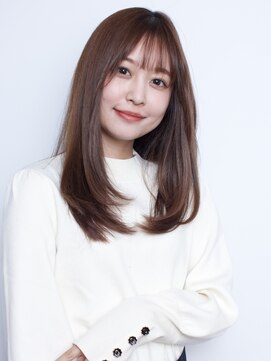 サロン ハナノ(Salon Hanano) 大人ミディアムレイヤーカット10代20代30代オリーブベージュ