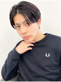 春おすすめ☆毛流れハンサムショートセンターパートメンズ黒髪