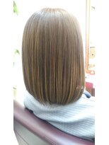 エルモレナータ(Hair lounge Elmorenata)&nbsp;はねやすい長さも♪さらさら内巻きボブ+自然なグラデカラー