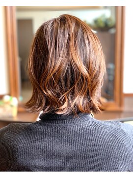 ヘアーデザインシンプル(Hair design Simple) 【動き×ボブ】外ハネ