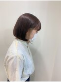 インナーカラー×ボブ×スモークベージュ
