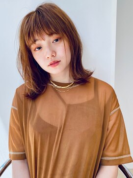 エムスラッシュ みなとみらい馬車道店(M SLASH) M.SLASH馬車道/大人かわいい/外ハネミディアム/暖色系カラーz1