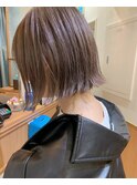 ぱつっと外ハネぼぶ　イメチェン/ダークアッシュ