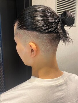 ビンゴ(BINGO) ba786モテ髪アッシュブラック束感ツーブロック刈り上げマンバン