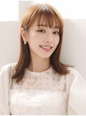 20代30代大人かわいい/軽めバング/シルキーベージュ/前髪/くびれ